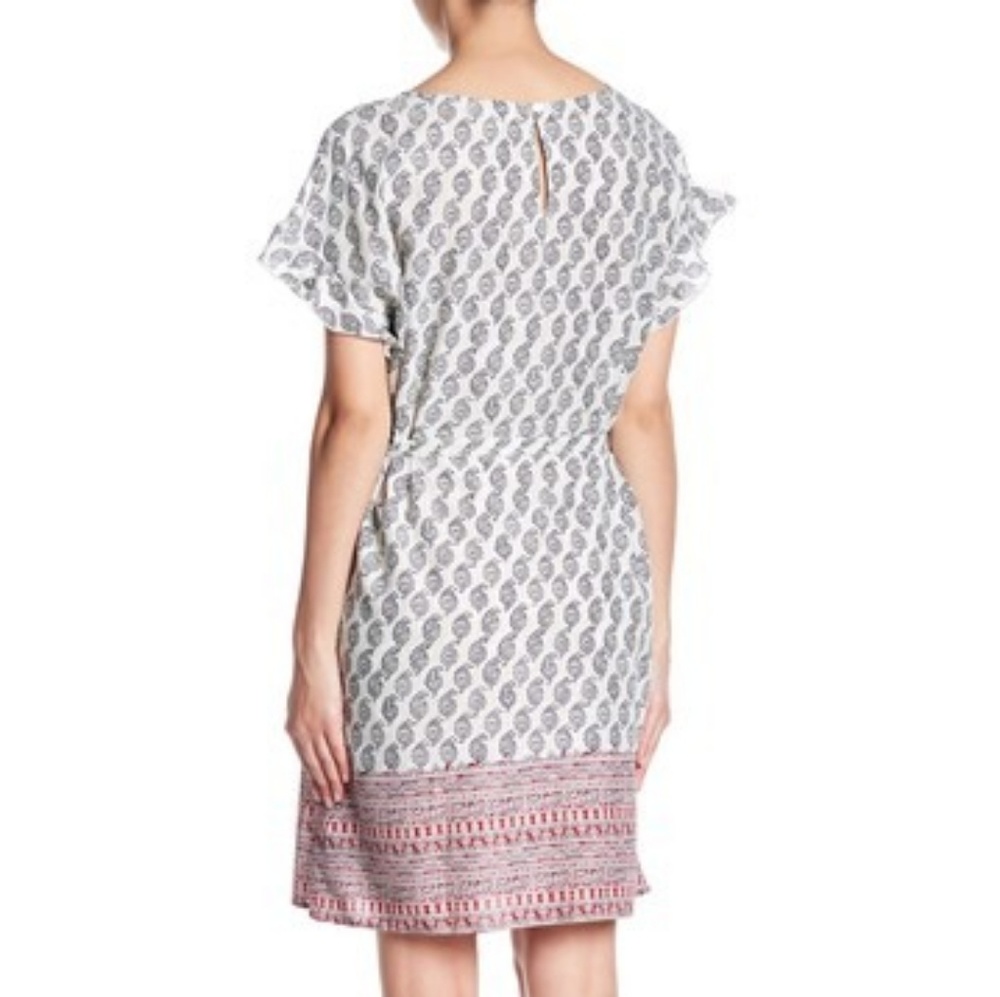 Ruffle Sleeve Tie Waist Dress NWOT - Picture 2 of 3